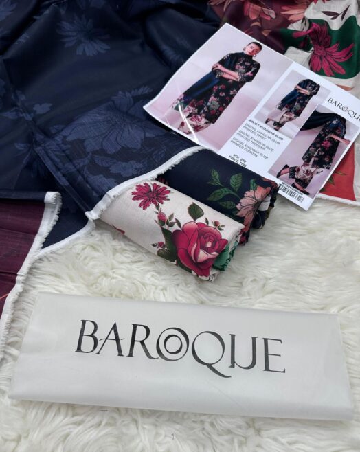 Baroque Airjet Khaddar Digital Print 3PC – Latest Winter Collection 209
