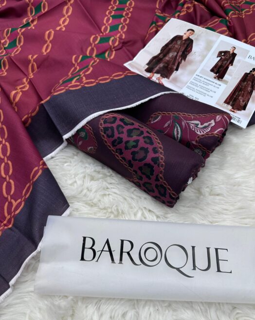 Baroque Airjet Khaddar Digital Print 3PC – Latest Winter Collection 210