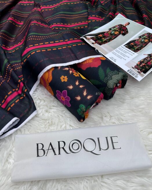 Baroque Airjet Khaddar Digital Print 3PC – Latest Winter Collection 211