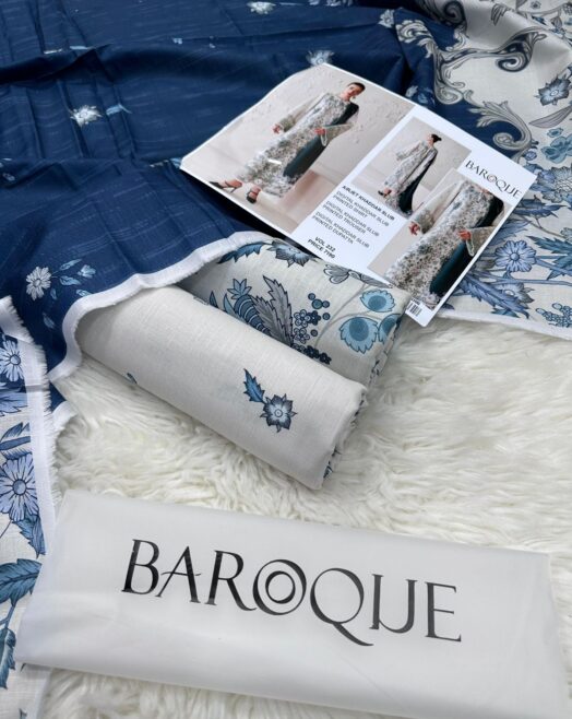 Baroque Airjet Khaddar Digital Print 3PC – Latest Winter Collection 212