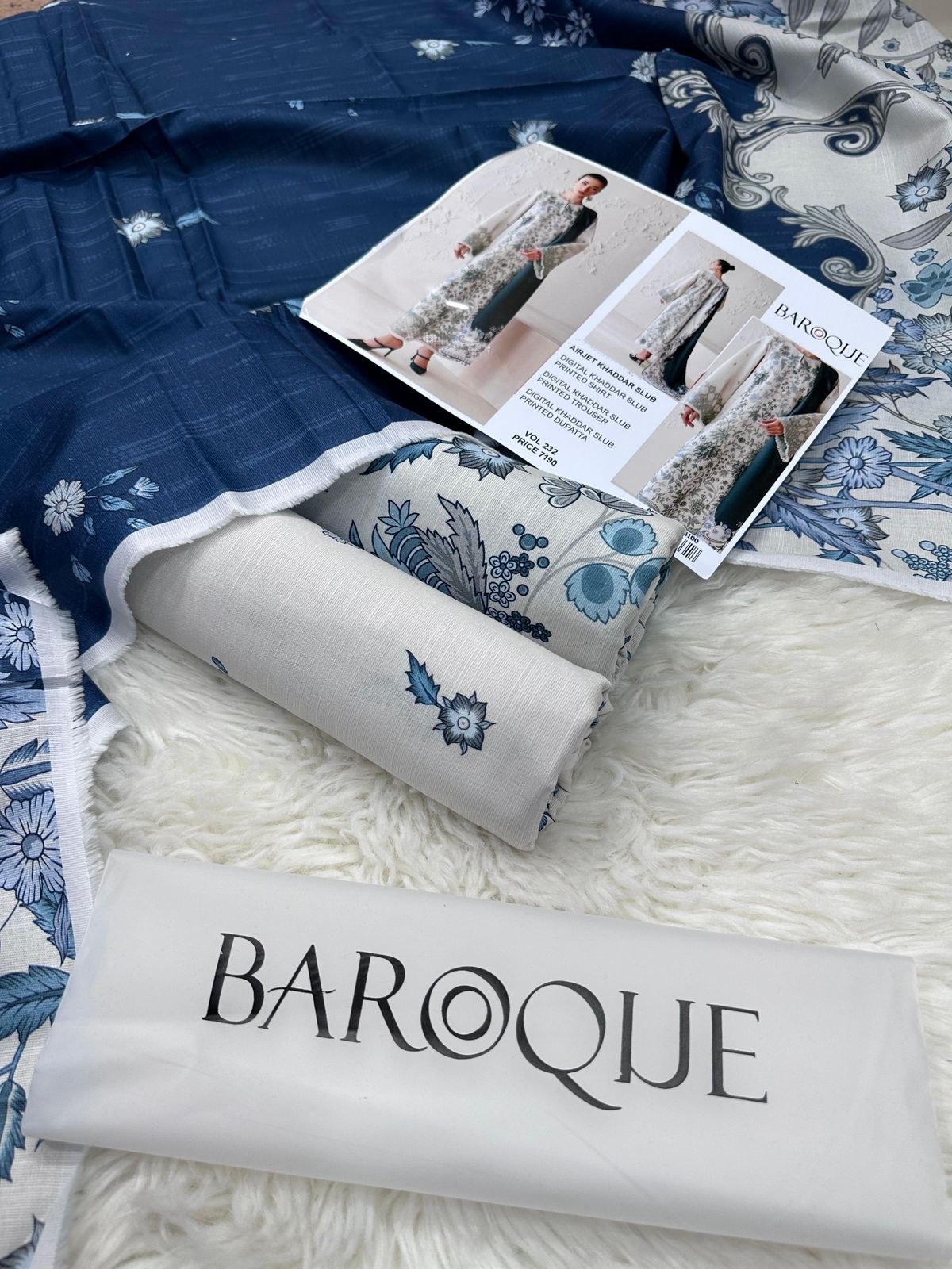 Baroque Airjet Khaddar Digital Print 3PC – Latest Winter Collection 212