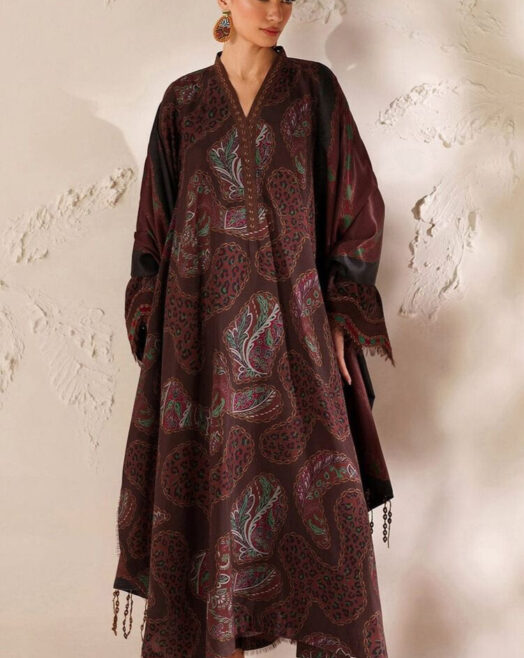 Baroque Airjet Khaddar Digital Print 3PC – Latest Winter Collection 210