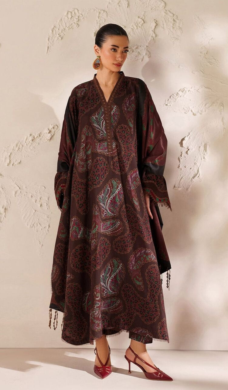 Baroque Airjet Khaddar Digital Print 3PC – Latest Winter Collection 210