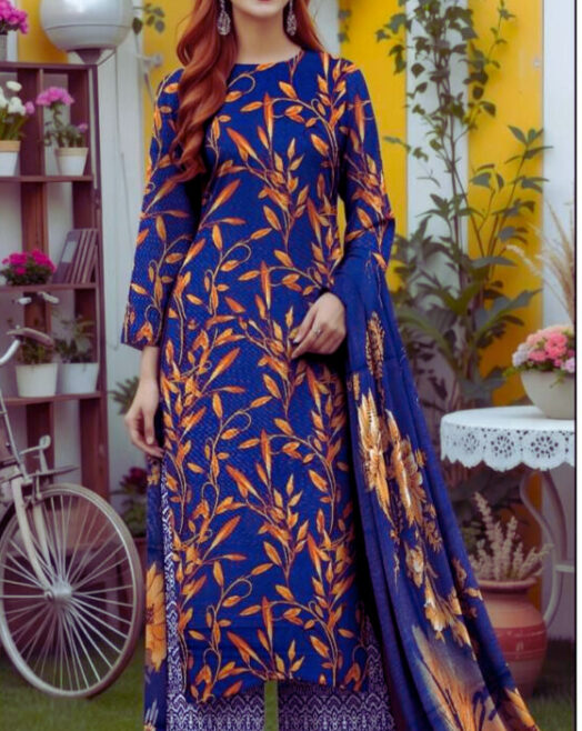 Airjet Khaddar Digital Print 3PC – Fine Quality Winter Volume W155