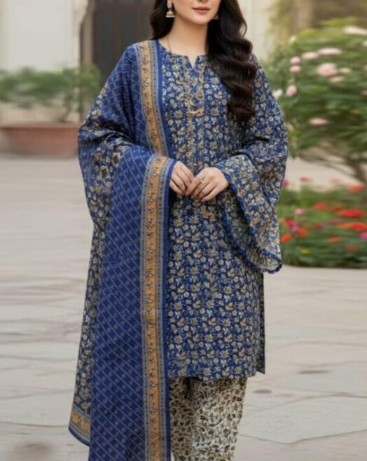 BIN SAEED – Airjet Khaddar Digital Print 3PC Winter Unstitched Collection
