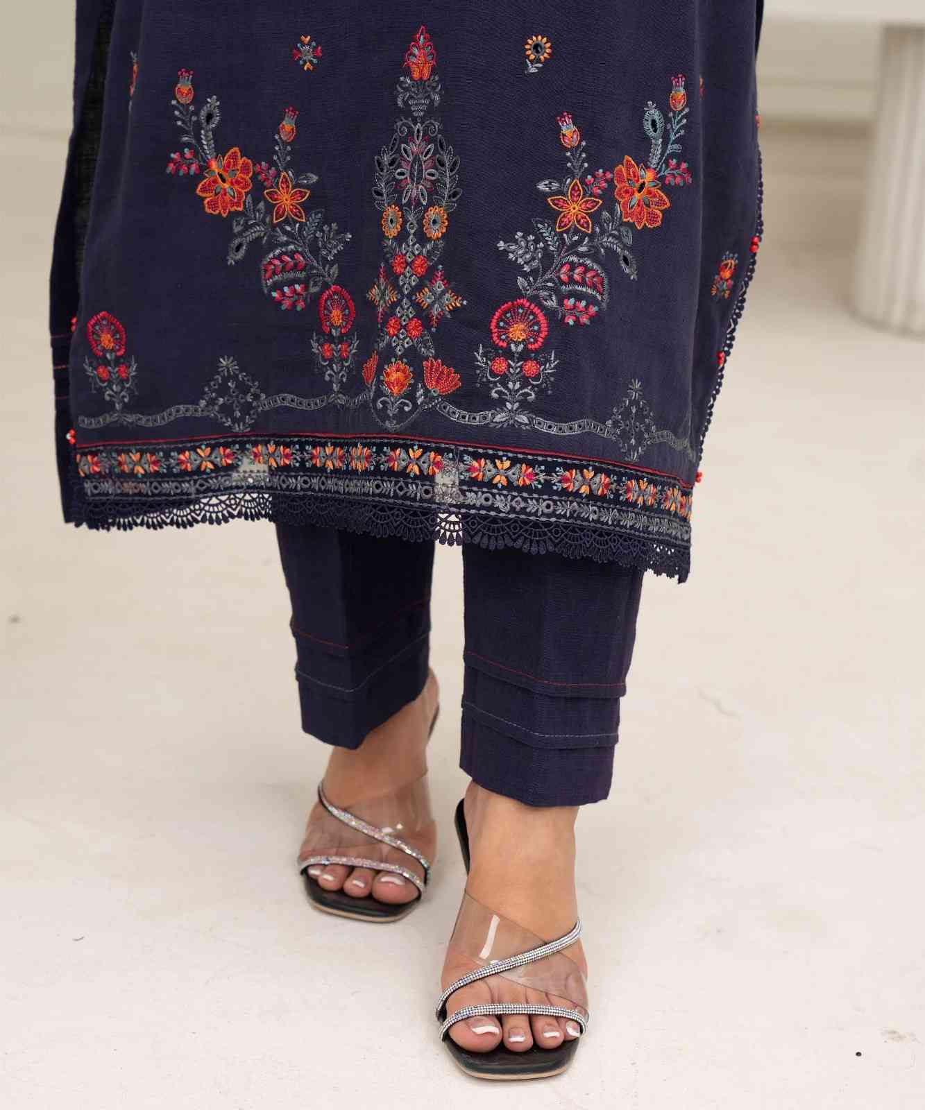 Sitara Studio Unstitched khaddar 3pc arty suit