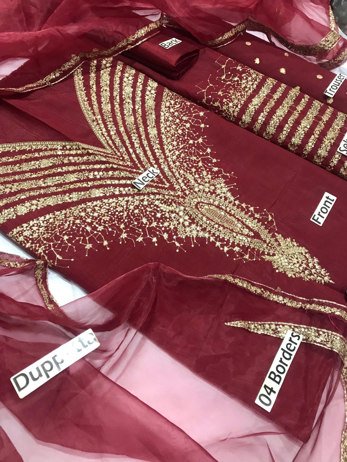 Jazmin Fancy Embroidered Unstitched 3PC Suit | Raw Silk & Organza | Heavy Embroidery