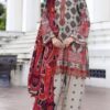Charizma Red Bloom Digital Print Khaddar 3-Piece Suit