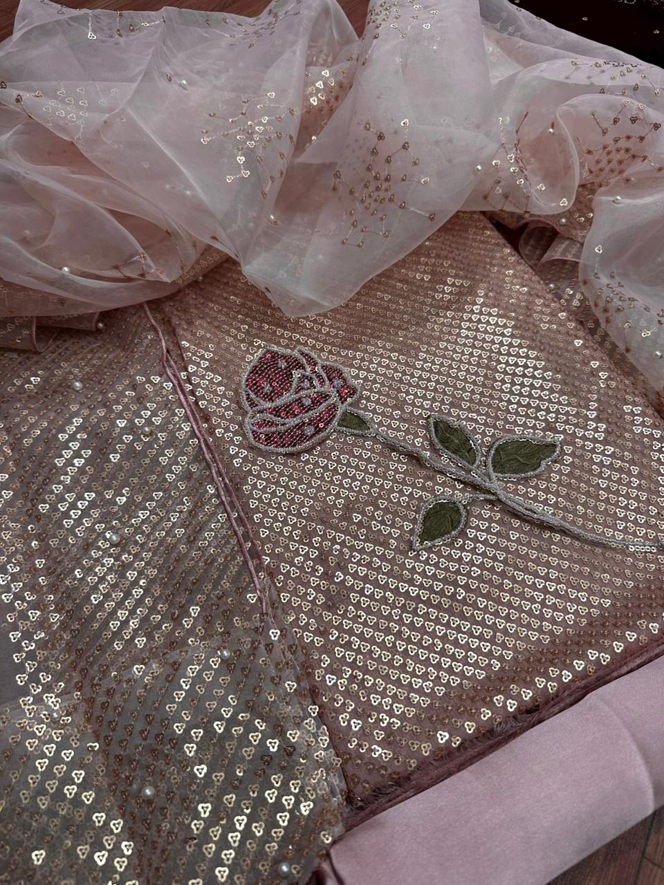 Nureh Luxury Chiffon Replica – Premium Embroidered Festive Dress 2025 - Image 5