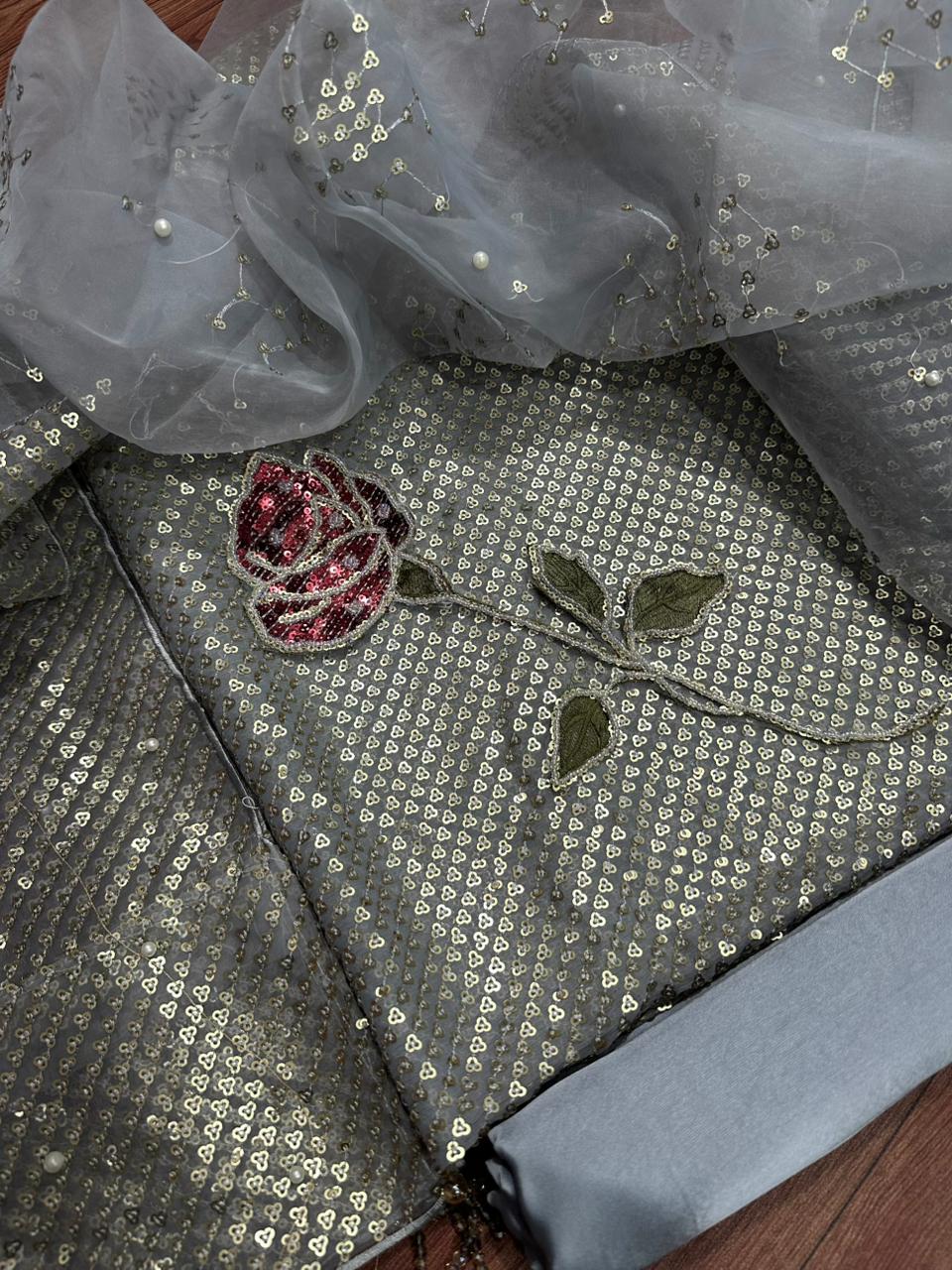 Nureh Luxury Chiffon Replica – Premium Embroidered Festive Dress 2025 - Image 7