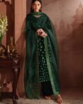 Iznik Velvet Unstitched Replica – Velvet Shirt | Organza Dupatta