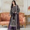 Aneelas Luxury Velvet 3PC Suit | Heavy Embroidery & Adda Work | Organza Dupatta