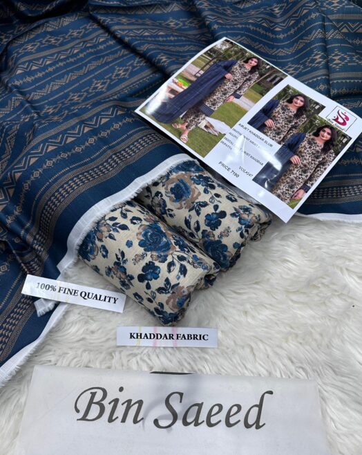 BIN SAEED – Airjet Khaddar Digital Print 3PC Winter Unstitched Collection