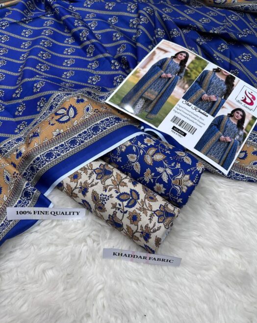 BIN SAEED – Airjet Khaddar Digital Print 3PC Winter Unstitched Collection