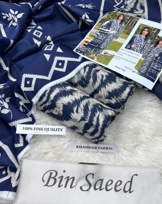 BIN SAEED – Airjet Khaddar Digital Print 3PC Winter Unstitched Collection