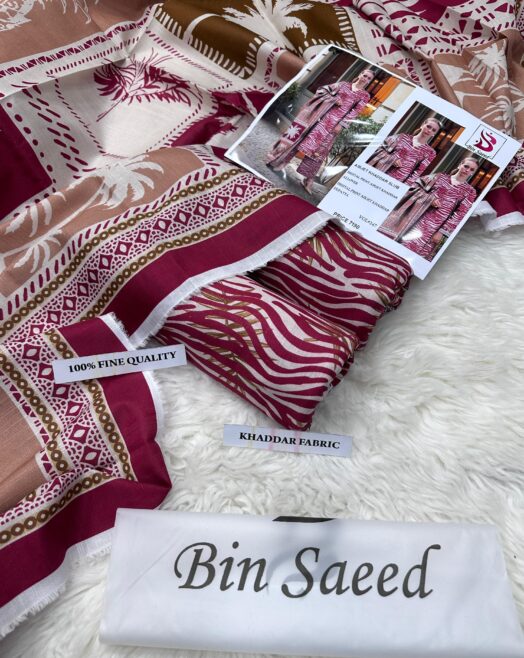 BIN SAEED – Airjet Khaddar Digital Print 3PC Winter Unstitched Collection