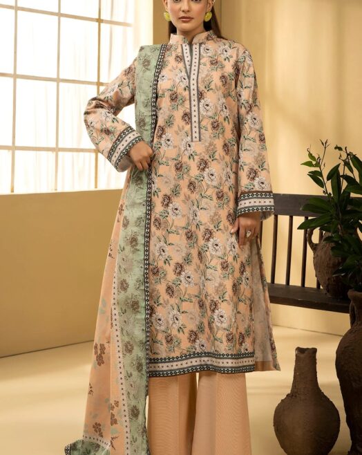 Motifz -3pc Khaddar Unstitched Digital Printed Suit