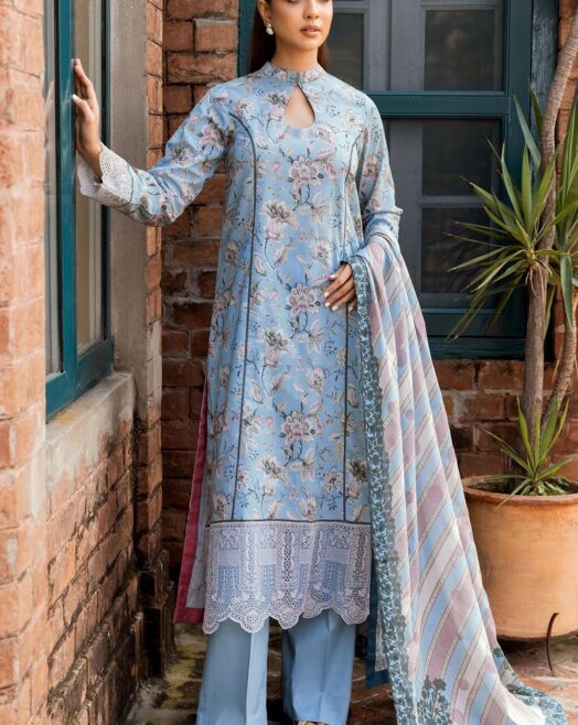 Motifz - Cambric Unstitched 3-piece Digital Printed Suit