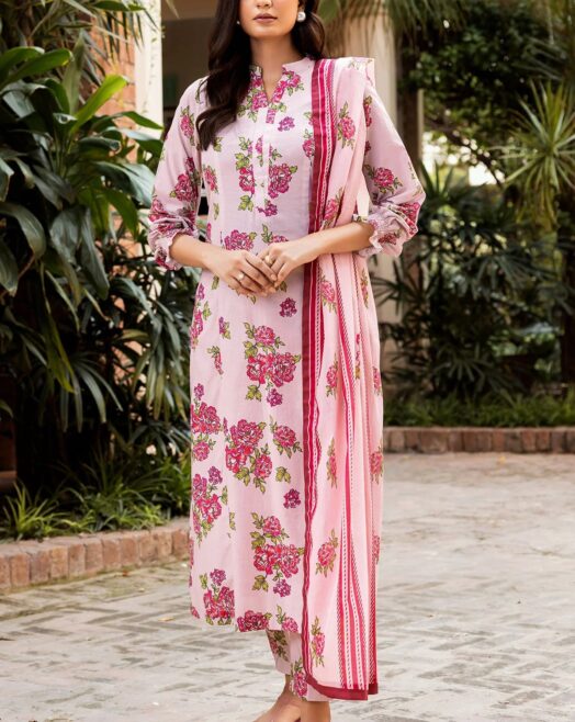 Motifz - Cambric Unstitched 3-piece Digital Printed Suit
