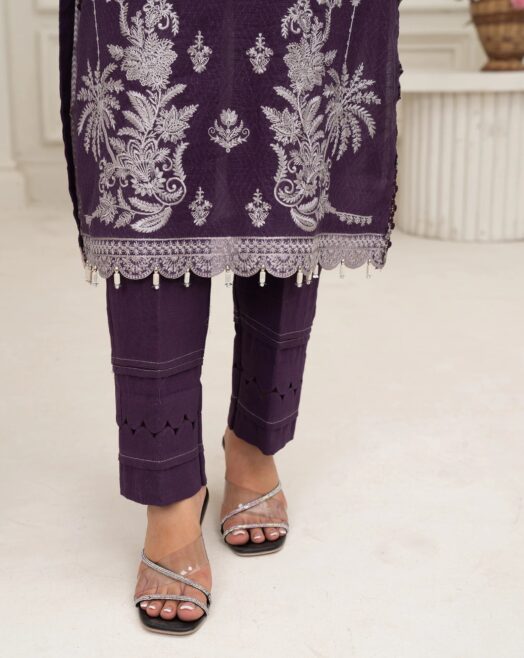 Sitara Studio Khaddar 3pc Unstitched Printed & Embroidered Suit S-01