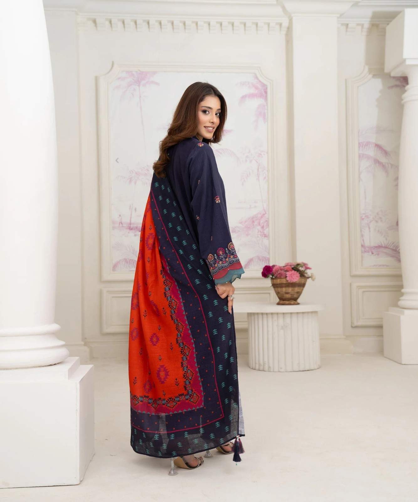 Sitara Studio Unstitched khaddar 3pc arty suit