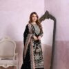 Luxury premium velvet suit featuring fully heavy sequence & zari embroidery, chiffon embroidered dupatta, and silk trouser with patch detailing — perfect for formal & festive wear.