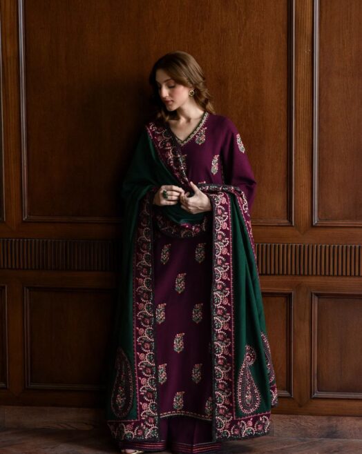 PRODUCT DETAILS STUFF: Cambric Cotton & Semi Pure Chiffon Design & Work Details • Thread Embroidered Cambric Cotton Front • Dyed Cambric Cotton Back • Thread Embroidered Cambric Cotton Lace for Back & Chowk • Thread Embroidered Cambric Cotton Sleeves with Attached Lace • Thread Embroidered Semi Pure Chiffon Dupatta with 4-Side Border & Lace • Thread Embroidered Cambric Cotton Trouser