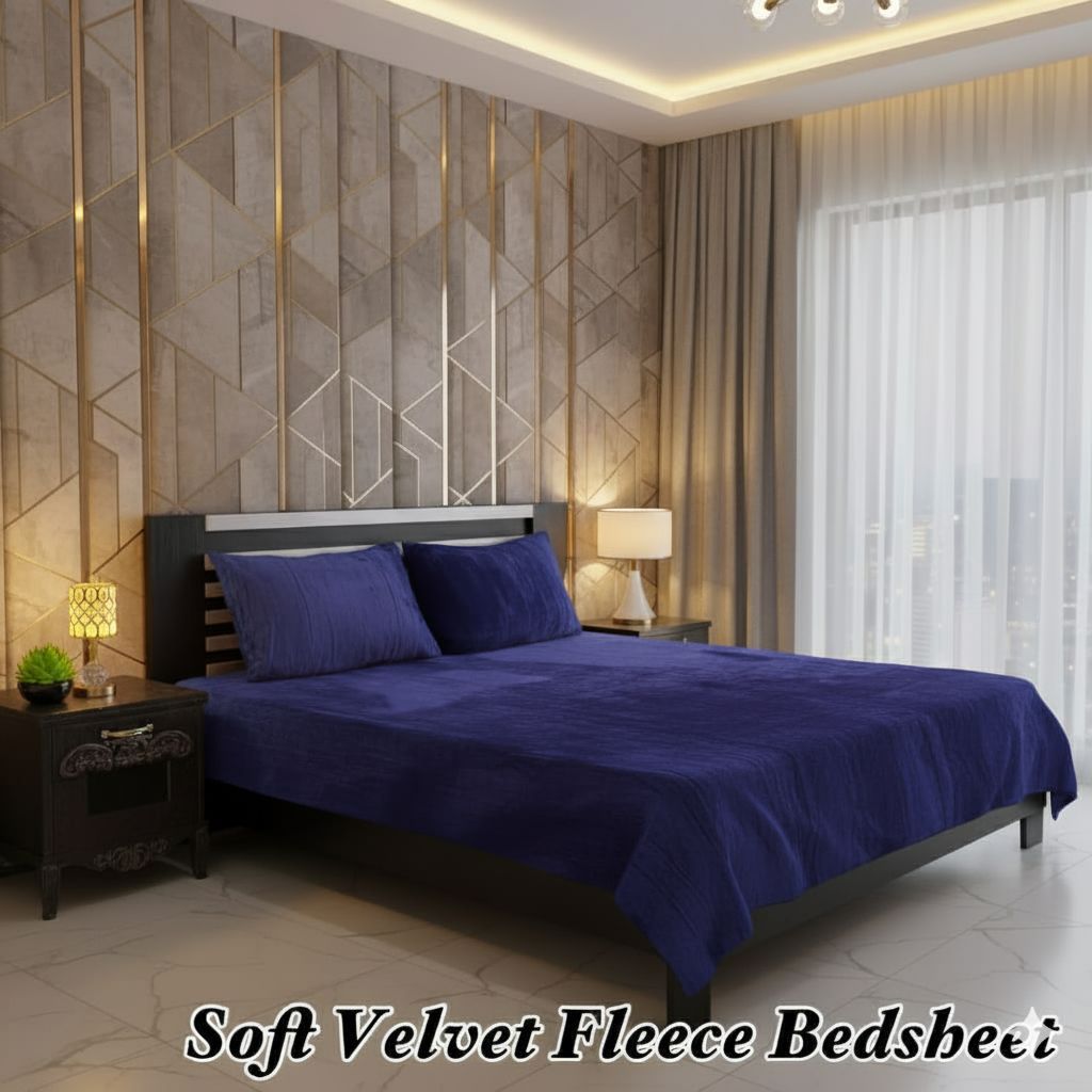 Soft Velvet Fleece King Size Bedsheet – Winter 2025 Print Collection