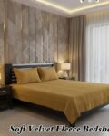 Soft Velvet Fleece King Size Bedsheet – Winter 2025 Print Collection