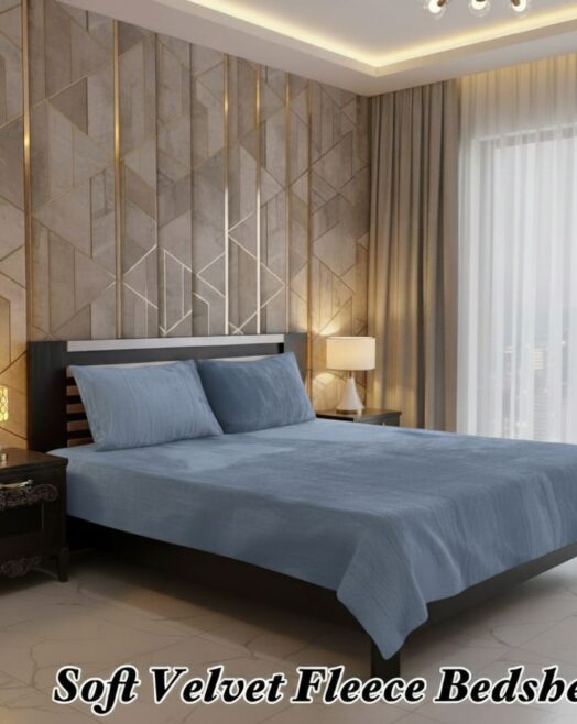 Soft Velvet Fleece King Size Bedsheet – Winter 2025 Print Collection