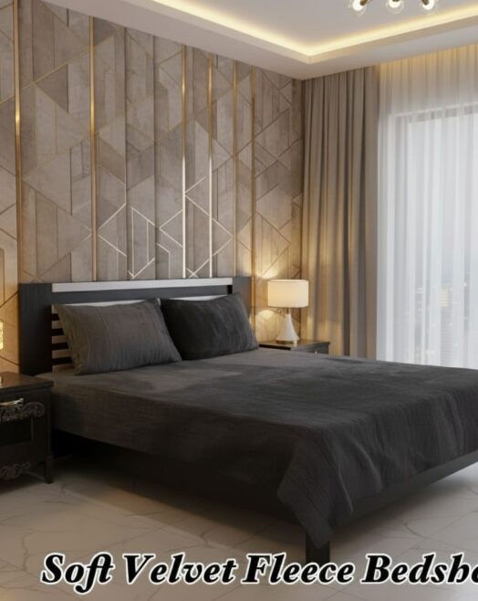Soft Velvet Fleece King Size Bedsheet – Winter 2025 Print Collection