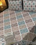 Pure Cotton Double Bedsheet Set with Pillow Covers – Premium 3PC Pack