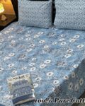 Pure Cotton Double Bedsheet Set with Pillow Covers – Premium 3PC Pack