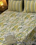 Pure Cotton Double Bedsheet Set with Pillow Covers – Premium 3PC Pack