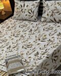 Pure Cotton Double Bedsheet Set with Pillow Covers – Premium 3PC Pack