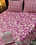 Pure Cotton Double Bedsheet Set with Pillow Covers – Premium 3PC Pack