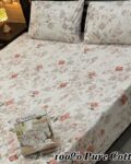 Pure Cotton Double Bedsheet Set with Pillow Covers – Premium 3PC Pack