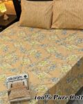 Pure Cotton Double Bedsheet Set with Pillow Covers – Premium 3PC Pack