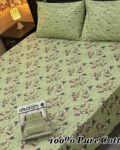 Pure Cotton Double Bedsheet Set with Pillow Covers – Premium 3PC Pack