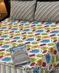 Pure Cotton Double Bedsheet Set with Pillow Covers – Premium 3PC Pack