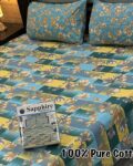 Pure Cotton Double Bedsheet Set with Pillow Covers – Premium 3PC Pack