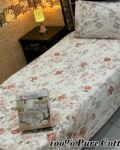 Pure Cotton Single Bedsheet Set – Premium 4PC Pack with Pillow Covers