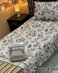 Pure Cotton Single Bedsheet Set – Premium 4PC Pack with Pillow Covers