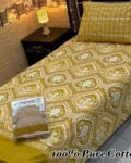 Pure Cotton Single Bedsheet Set – Premium 4PC Pack with Pillow Covers