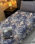 Pure Cotton Single Bedsheet Set – Premium 4PC Pack with Pillow Covers