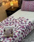 Pure Cotton Single Bedsheet Set – Premium 4PC Pack with Pillow Covers