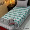 Pure Cotton Single Bedsheet Set – Premium 4PC Pack with Pillow Covers