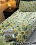 Pure Cotton Single Bedsheet Set – Premium 4PC Pack with Pillow Covers