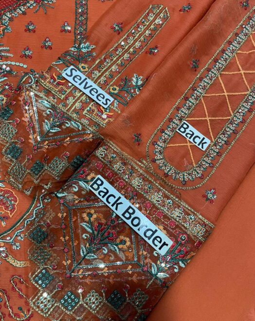 Alizeh Premium Chiffon Heavy Embroidered Unstitched 3PC Suit