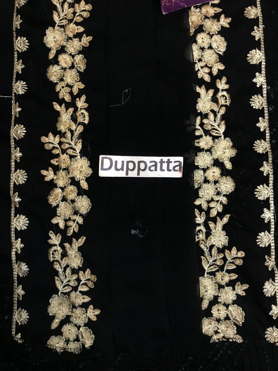 Azure Chiffon Luxury Embroidered Unstitched 3PC Suit